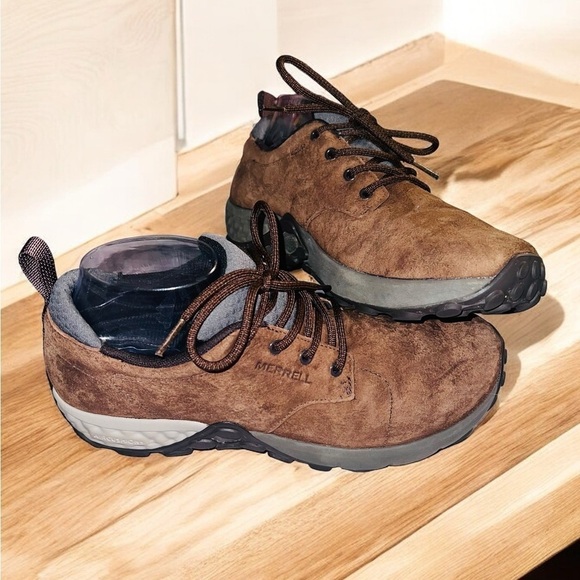 Merrell JUNGLE LACE AC+ Mens Sz 9 Hiking TRAIL Shoe Sneaker DARK EARTH BROWN - Picture 1 of 9